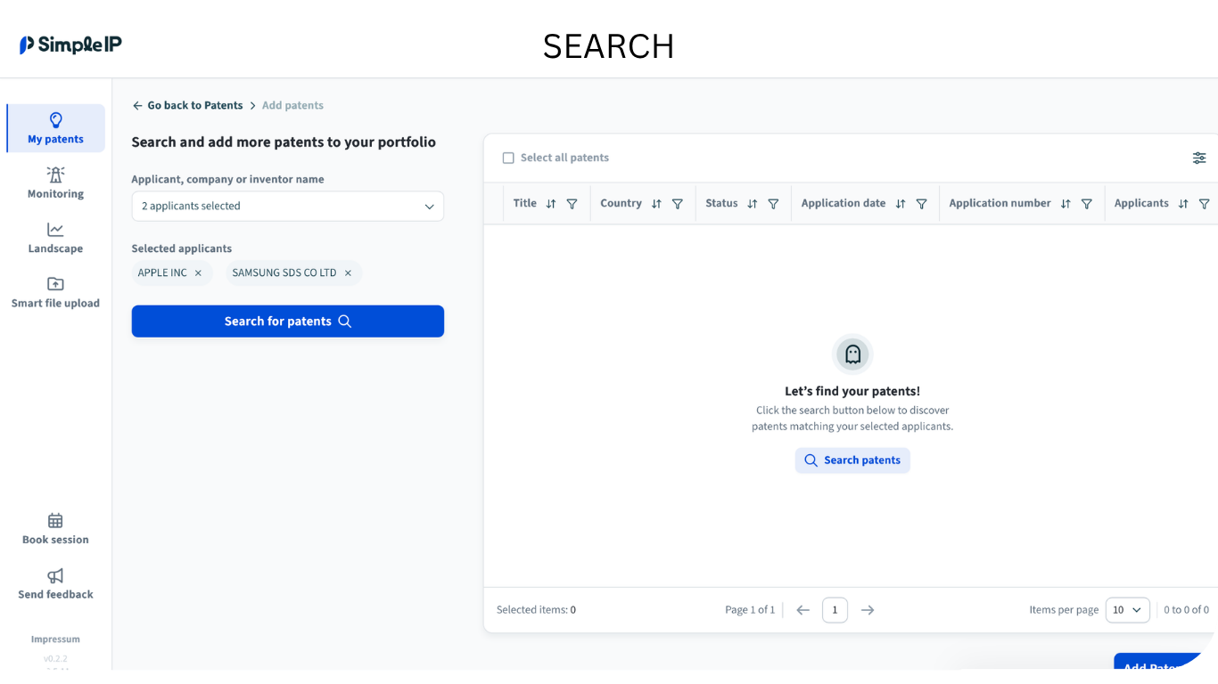 Search view
